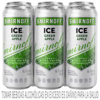 Ready To Drink SMIRNOFF ICE Green Apple Lata 355ml Paquete 6un