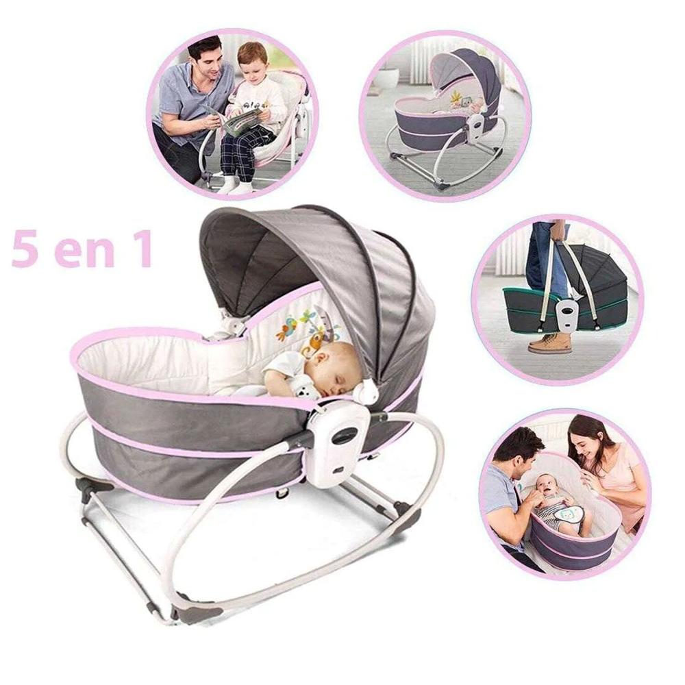 Silla Mecedora Portátil Multifuncional 5 en 1 BB555 Rosado