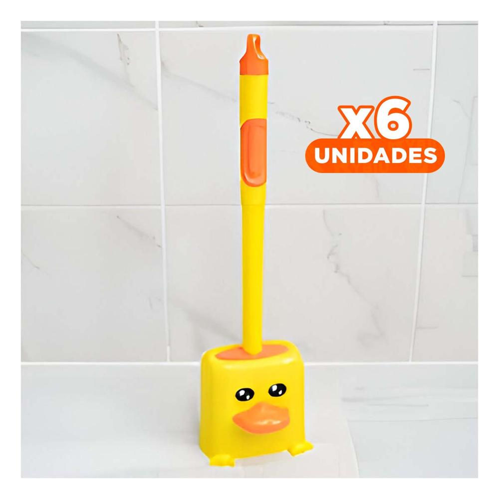 Pack6 Utensilio de Limpieza para Inodoro con Cabezal de Silicona Higienica