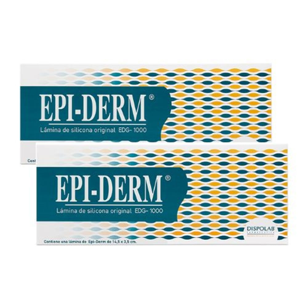 Pack x2 Lámina de gel de silicona Epi-Derm 1000 14.5x3.5 cm