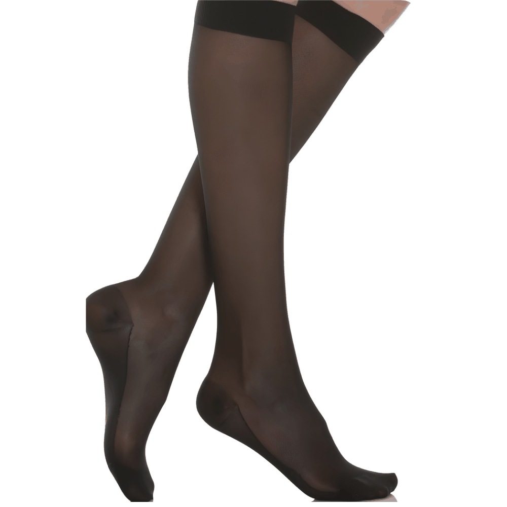 Media de Compresión Graduada Relaxsan Basic 850 Rodilla 18-22 mmHg - Negro - Talla M