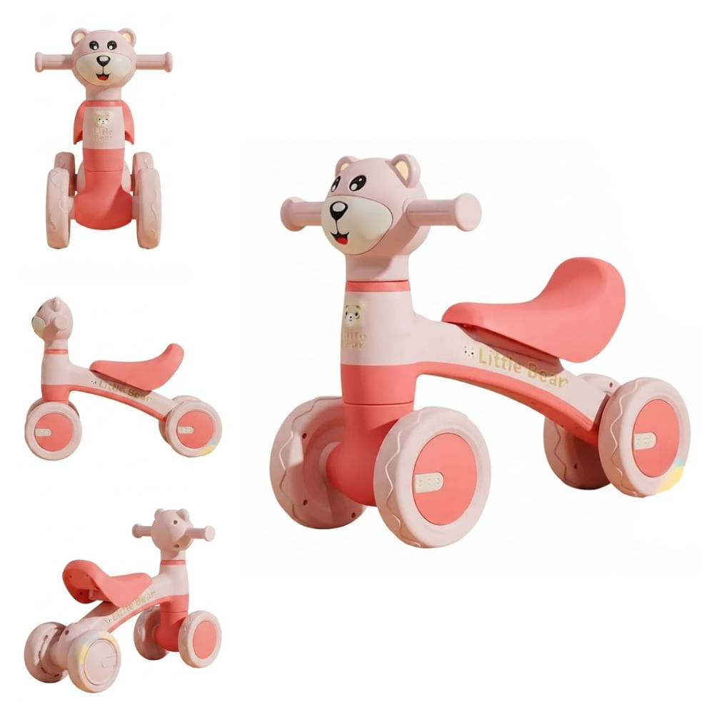 Juguete Bici Osito de Equilibrio Correpasillos Rosado Little Bear