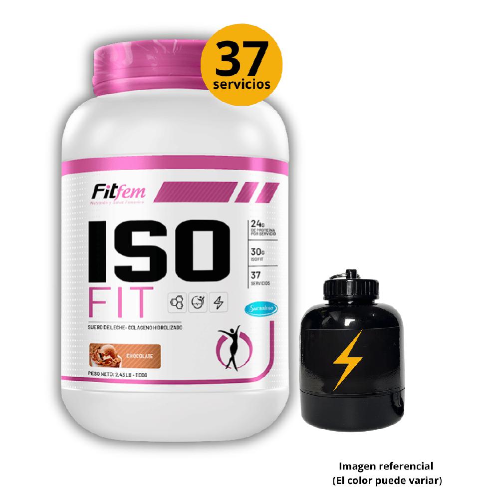 Proteína Iso Fit 1.1KG Fit Fem Chocolate portaprotes
