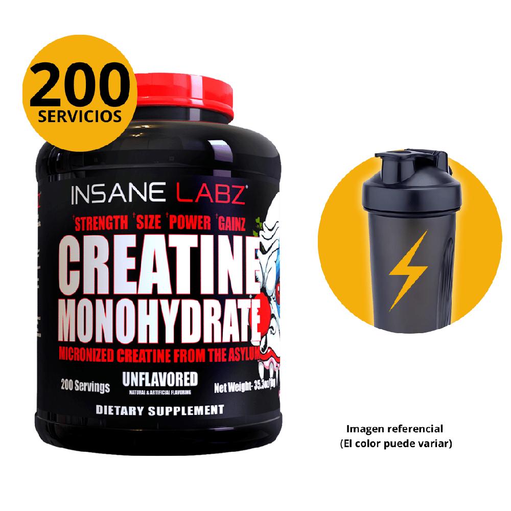 CREATINA MICRONIZADA INSANE LABZ 1kg CON SHAKER
