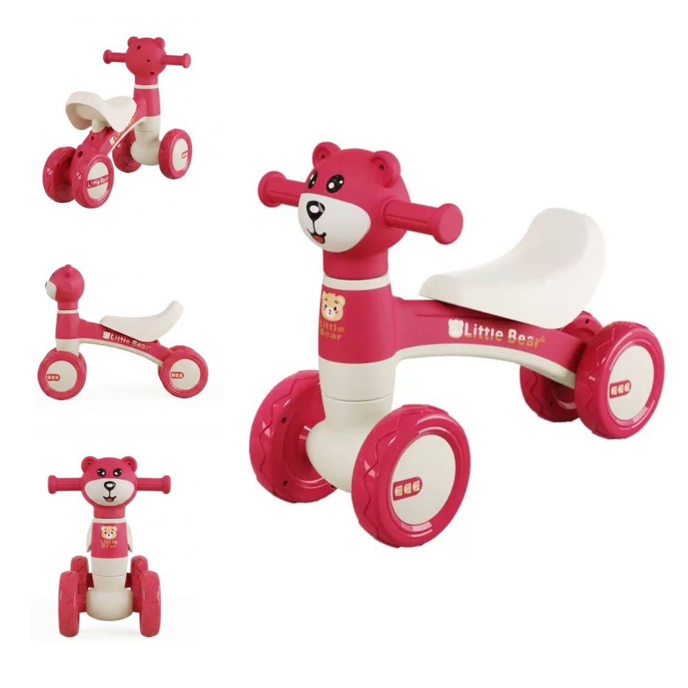 Juguete Bici Osito de Equilibrio Correpasillos Fucsia Little Bear