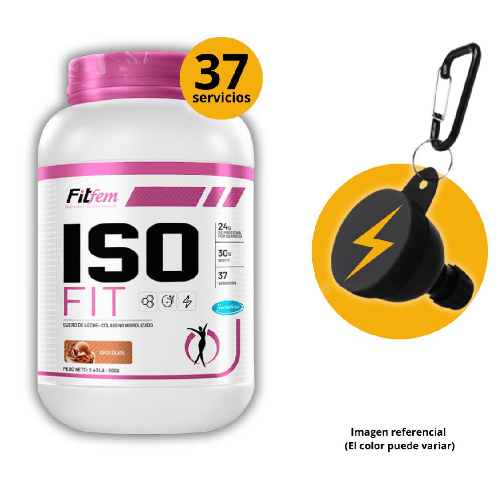 Proteína Iso Fit 1.1KG Fit Fem Chocolate portasuples