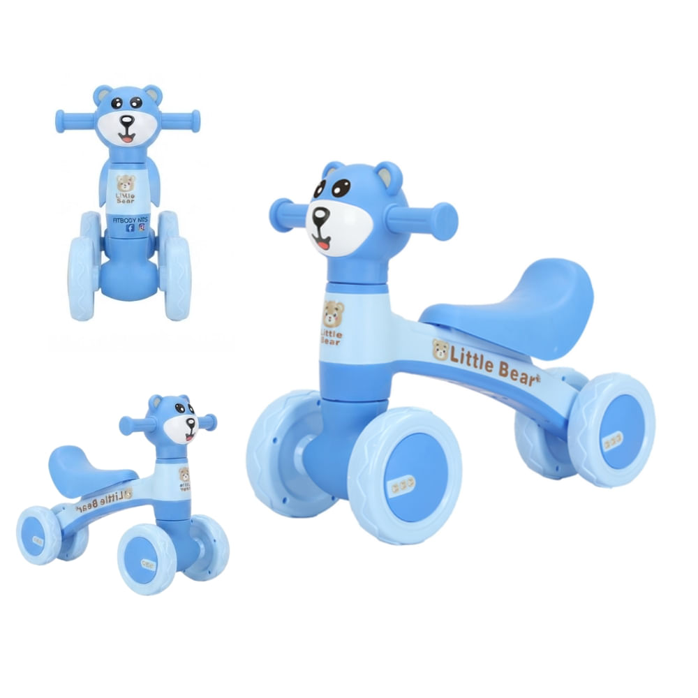 Juguete Bici Osito de Equilibrio Correpasillos Celeste Little Bear