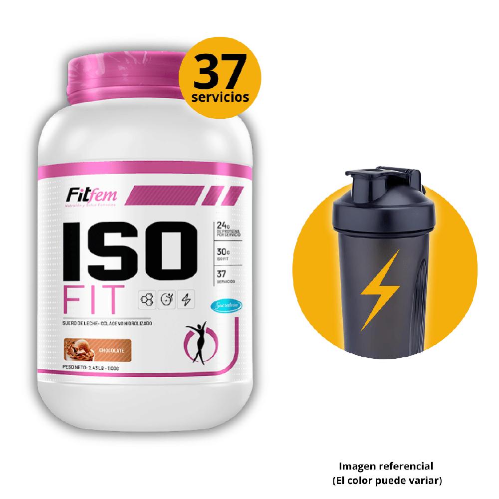 Proteína Iso Fit 1.1KG Fit Fem Chocolate shaker