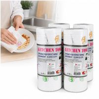 Pack x4 Papel Toalla Reutilizable Multiuso Absorbente para Cocina y Limpieza