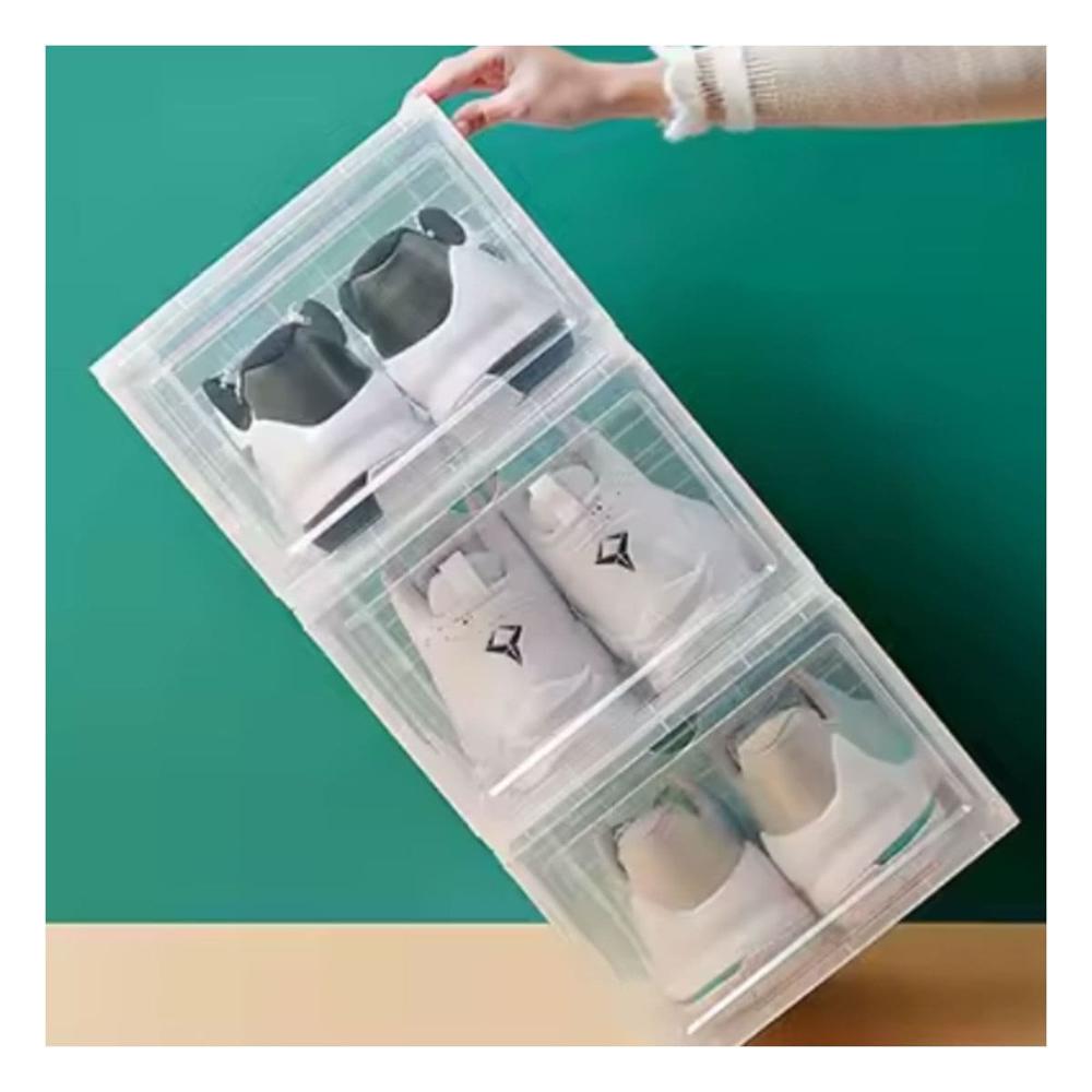 Contenedor de Zapatos Imantado Apilable Transparente para Orden y Cuidado Diario Y Papel Regalo