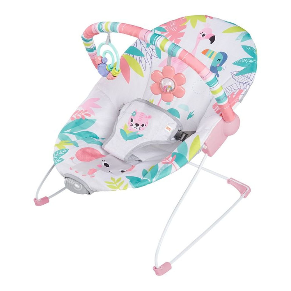 Silla Mecedora Bebé Bright Starts Flamingo Vibes Blanco