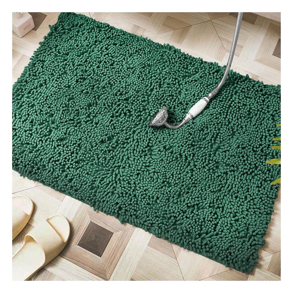 Alfombra Rectangular de Microfibra 40x60cm Verde oscuro para Hogar Y Papel Regalo