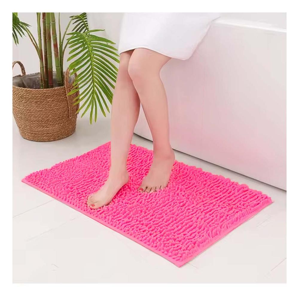 Protector de Piso Rectangular de Microfibra 40x60cm Fucsia para Casa Y Notas