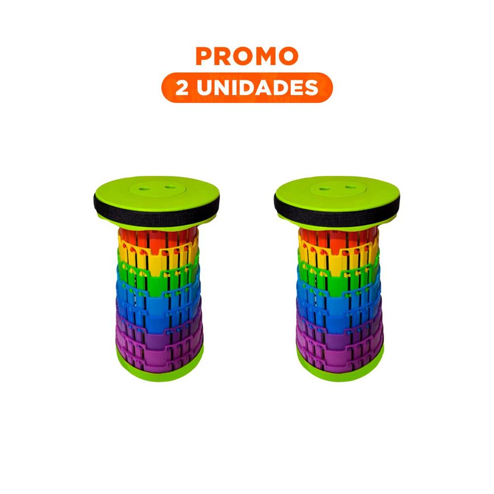 Pack2 Banco Funcional con Tres Seguros Plegable para Reuniones en Casa Y Regalo Sticker