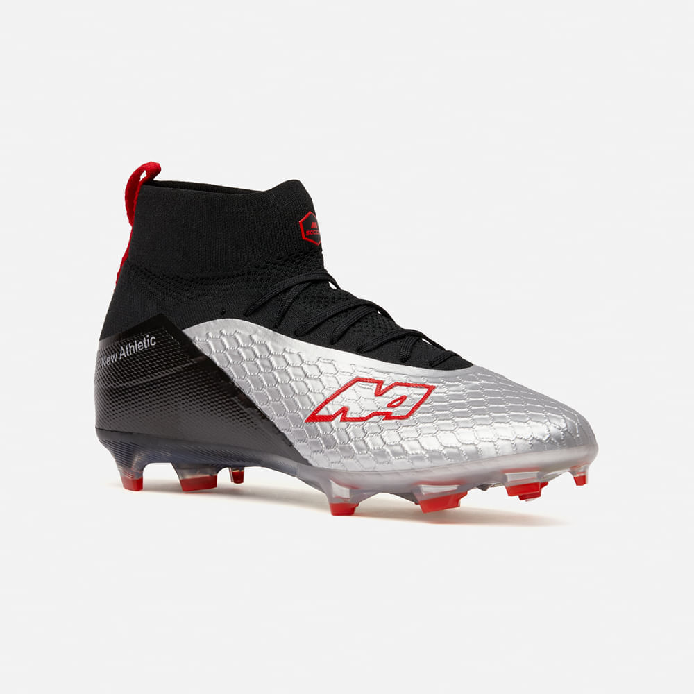 Zapatilla New Athletic Fútbol Power Fly 174-2602 Juvenil 40 Plata