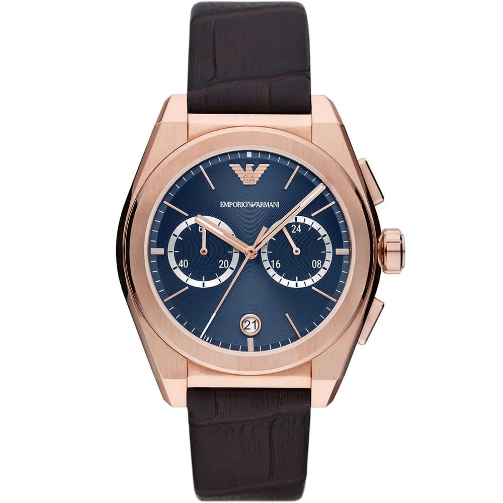 RELOJ EMPORIO ARMANI FEDERICO CORREA CUERO ORO ROSA