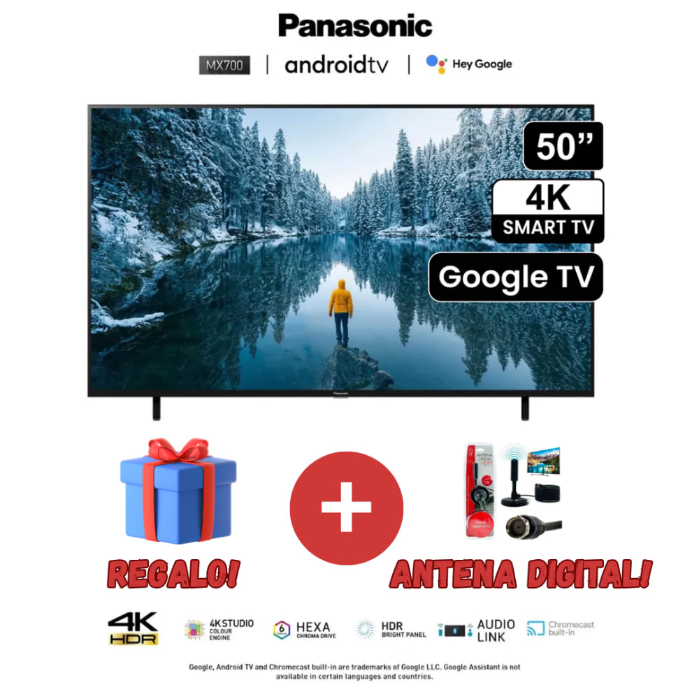 Televisor Panasonic  4K UHD Smart 50 pulgadas TC-50MX700P MAS Antena Digital