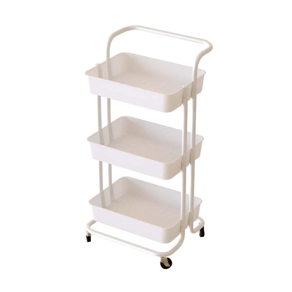 Organizador 3 Niveles con Ruedas y Mango Grande para Uso Diario en Casa Y Regalo Sticker