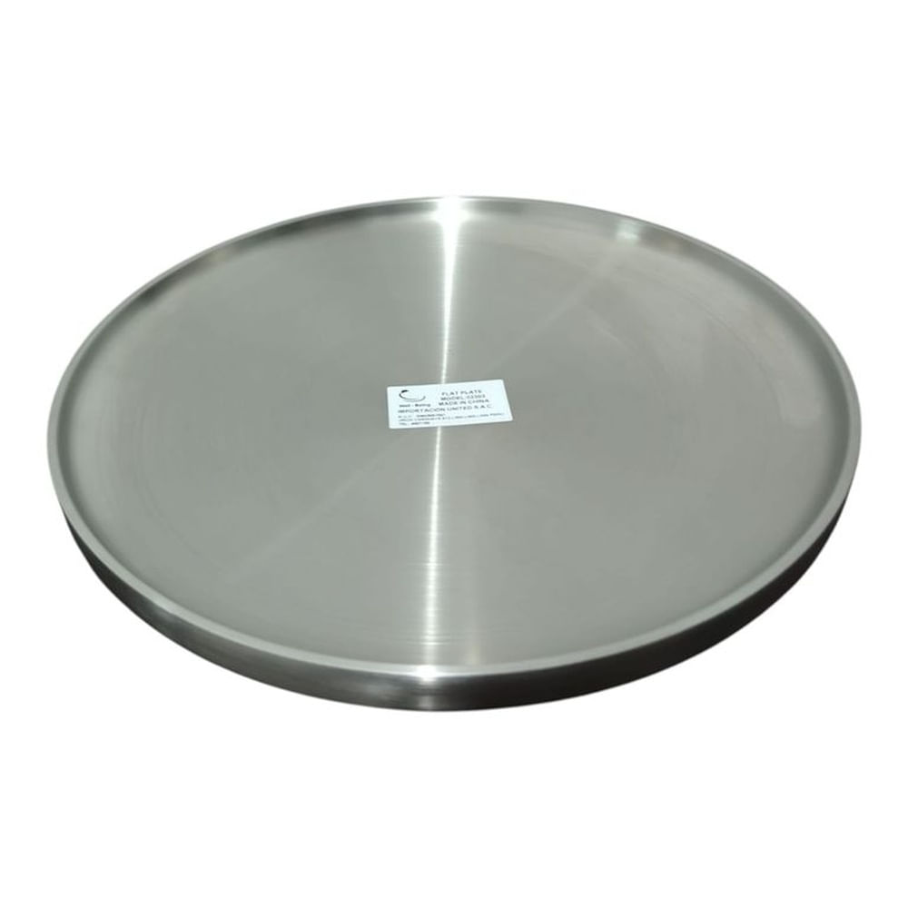 Set de 4 Platos 21 cm de diametro de acero inoxidable 304 Acero