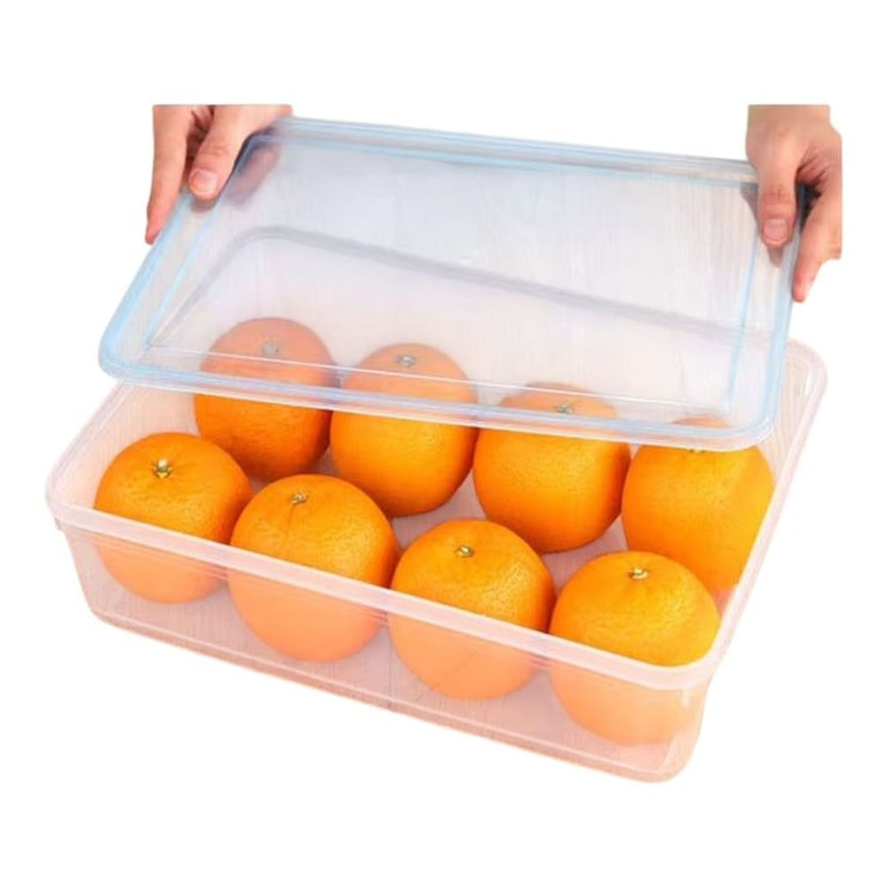 Set 4 Organizadores Herméticos para Cocina Contenedores de Alimentos 5L Transparente