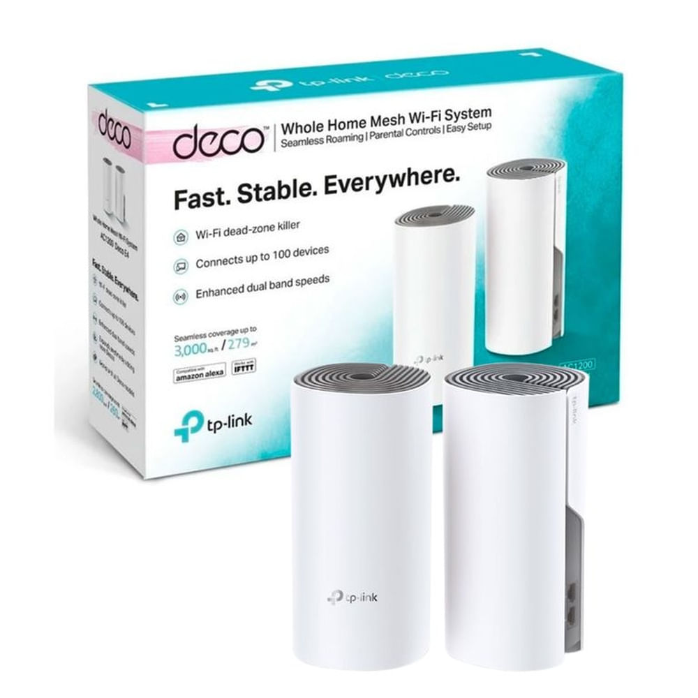 ROUTER TP-LINK DECO E4-2 MESH WIFI AC1200 2 PACK