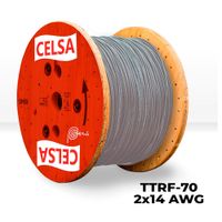 Cable vulcanizado Ttrf-70 2x14 Awg Gris - Venta por metro lineal Celsa