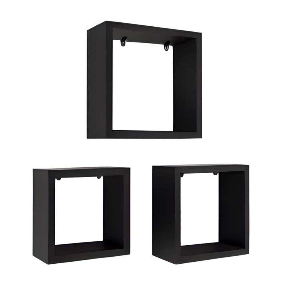 Kit Cubos 3 Piezas Prat-K Madera/MDP Negro