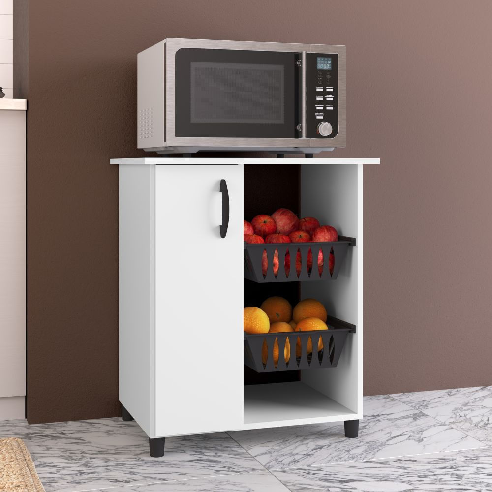 Mueble Multiuso con Frutero Dalia MDP Negro Orange