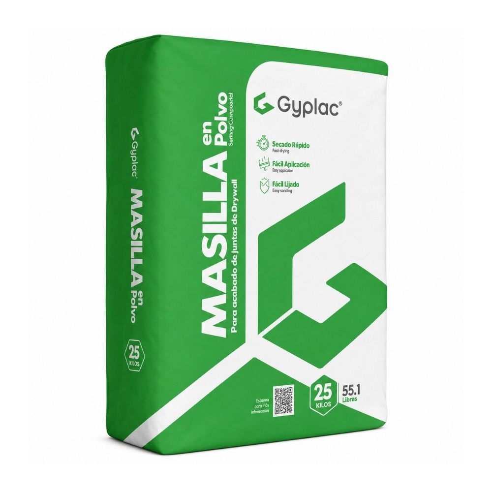 Masilla de 25kg Secado Rápido Gyplac 120 Min