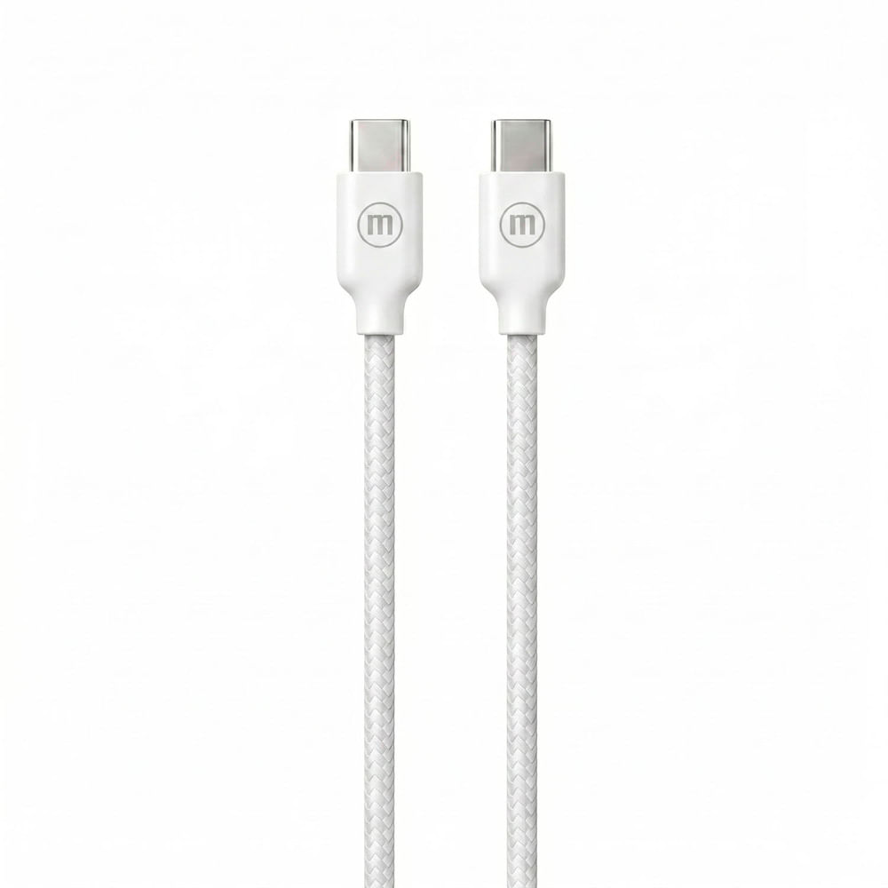 Cable Trenzado Usb-c A Usb-c - 2m Blanco Maxell
