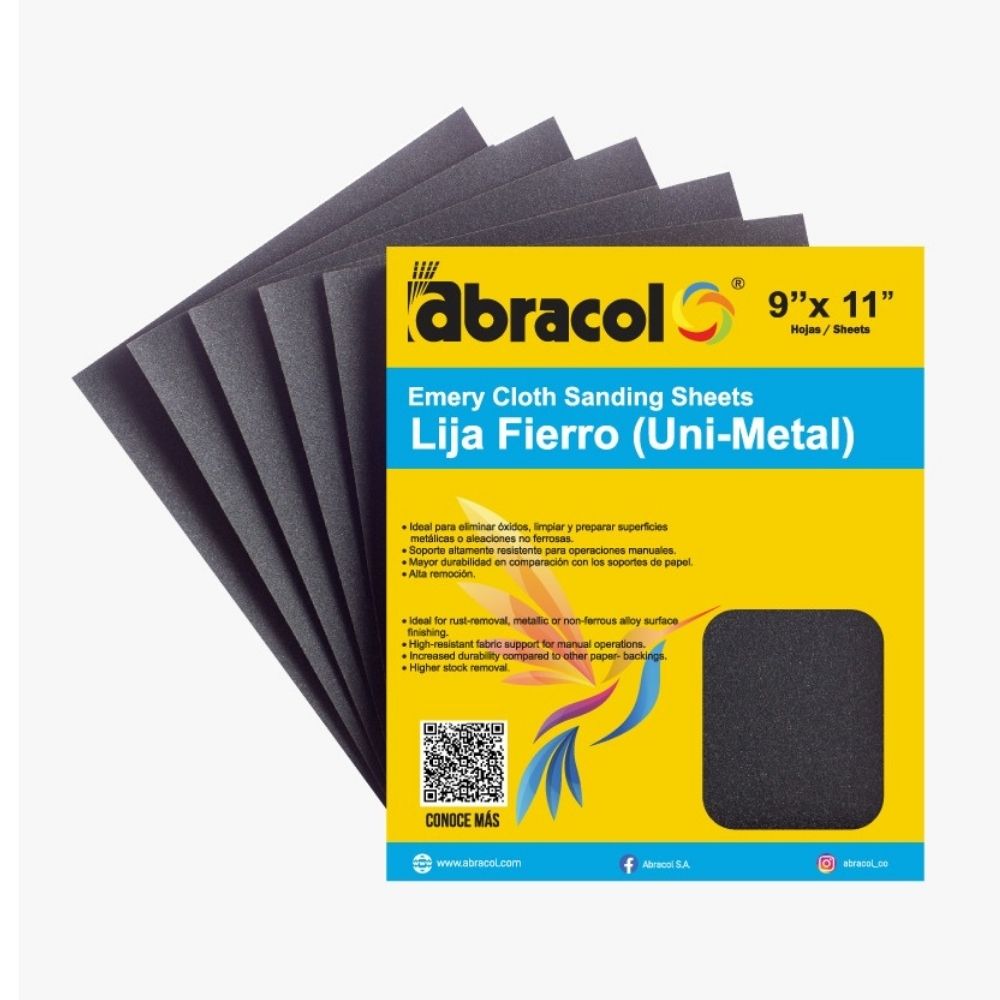 Lija para Fierro Abracol Grano #40