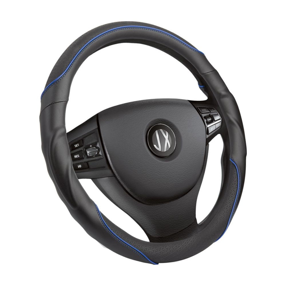 Cobertor de volante Negro/Azul PVC Werken