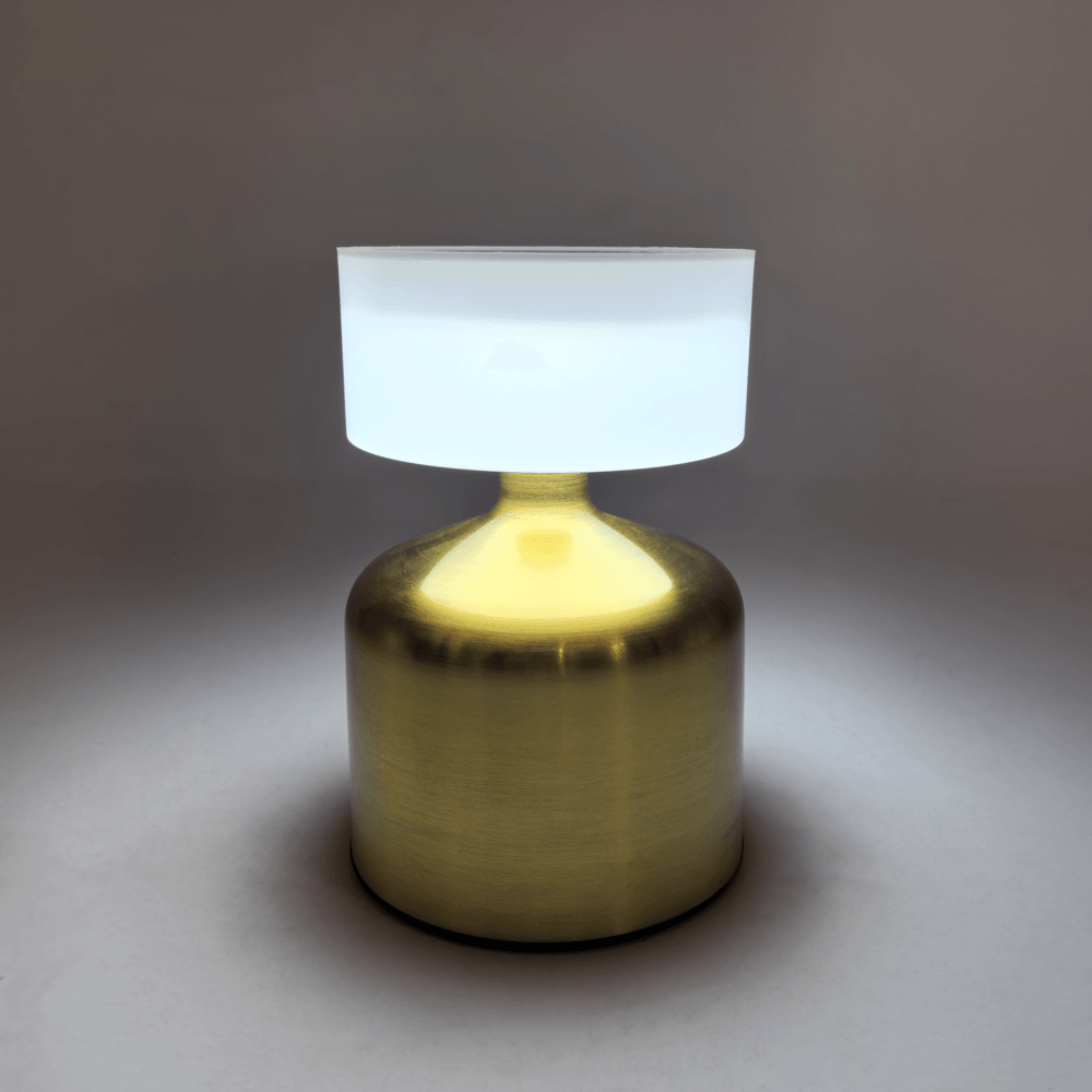 Lámpara de Mesa Decorativa LED Recargable Dorada 9x15cm
