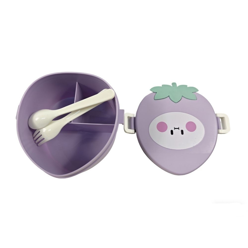 Lonchera Infantil Fresa Lavanda 16x16x9cm Ico