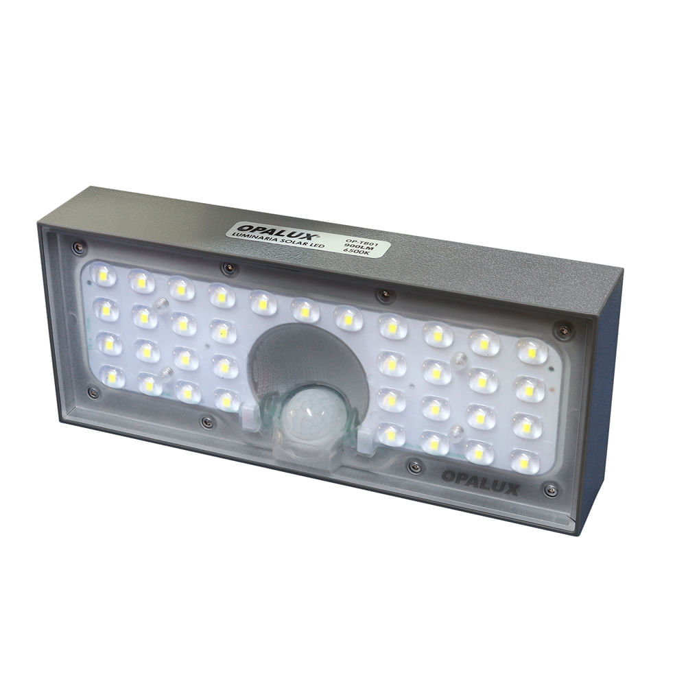 Aplique Led Solar Opalux 15W Luz Fría
