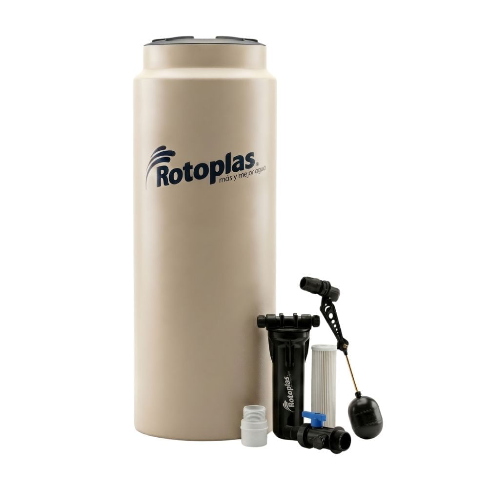 Tanque de agua Vertical Arena 500lt + kit de accesorios Rotoplas