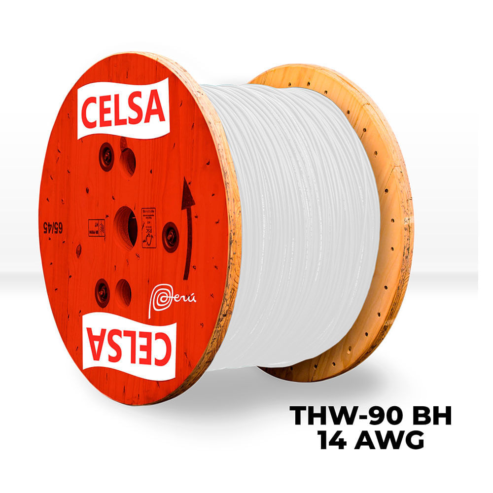 Cable Thw-90 450/750v 14 Awg Celsa Blanco - Venta por metro lineal