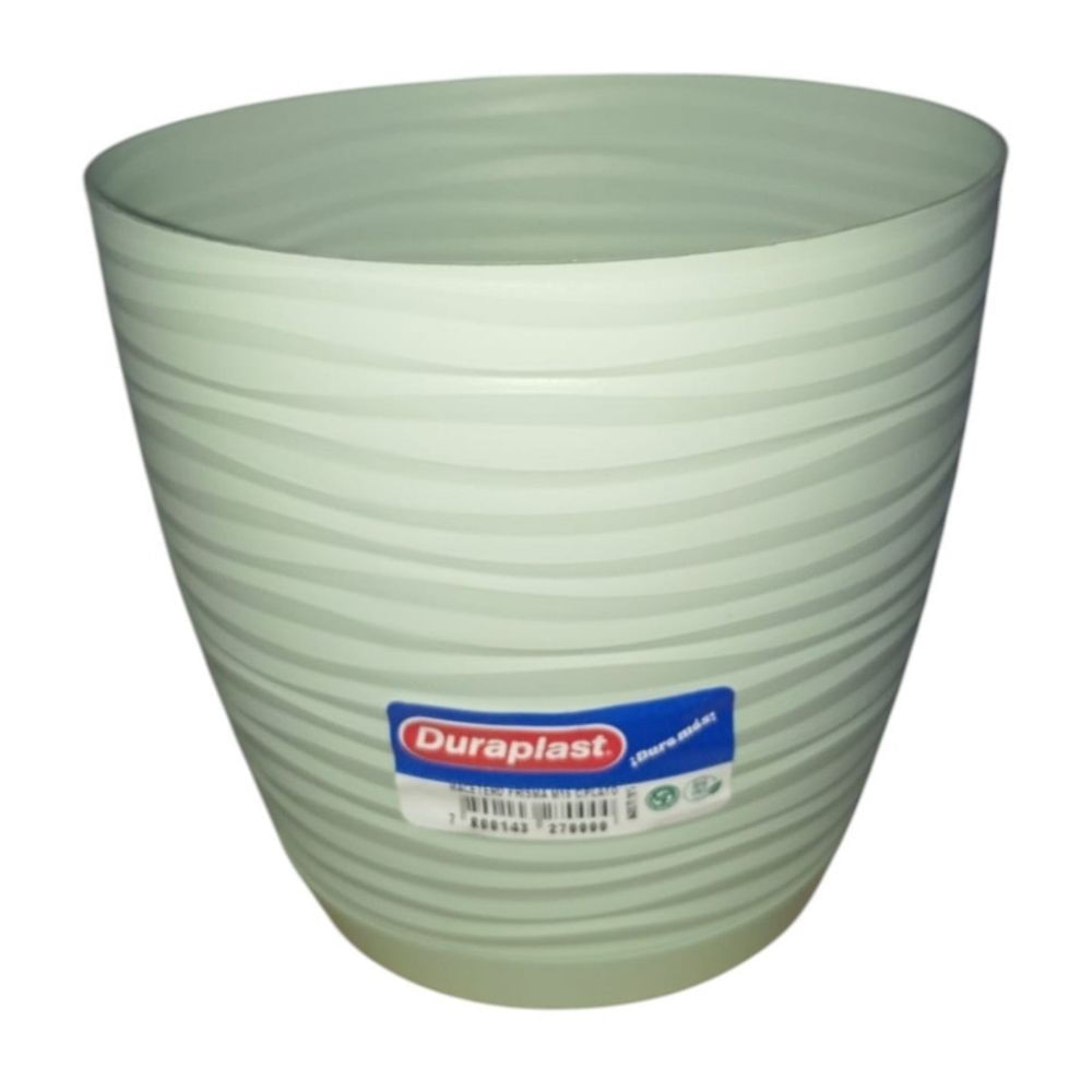 Macetero Prisma M15 con Plato Verde Pastel Duraplast