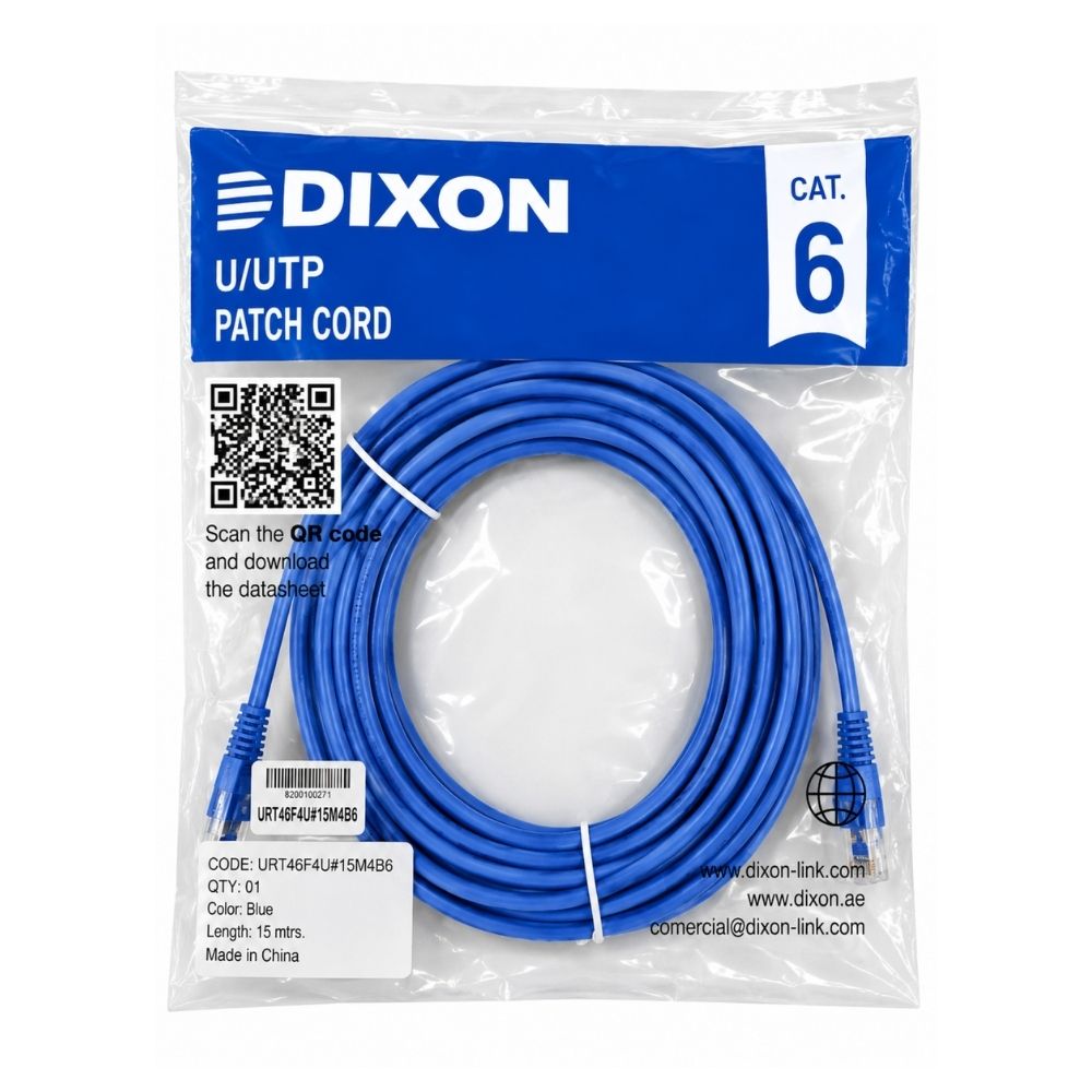 Patch Cord Dixon Cat 6 Lszh 15m Azul