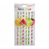 6 Piezas Sorbetes Desechables Frutas Multicolor