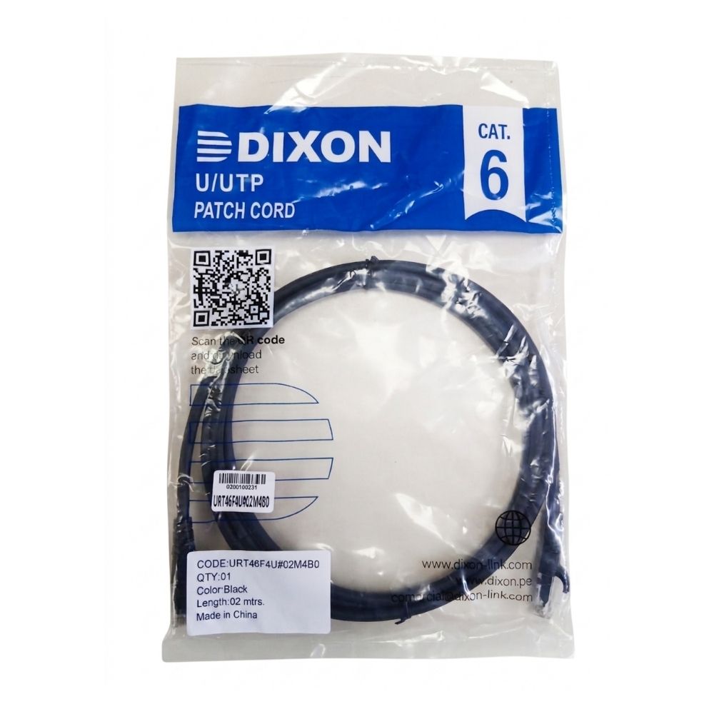 Patch Cord Dixon Cat 6 Lszh 2m Negro
