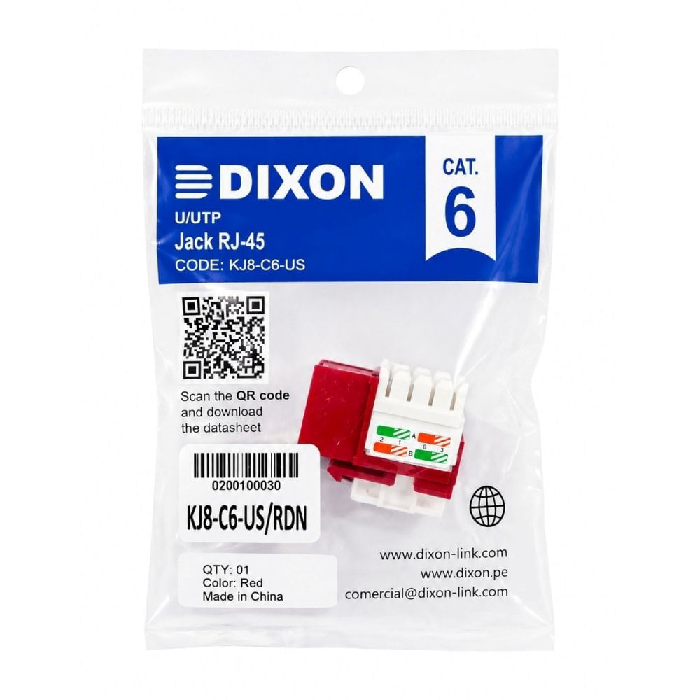 Jack Dixon Cat 6 Rojo