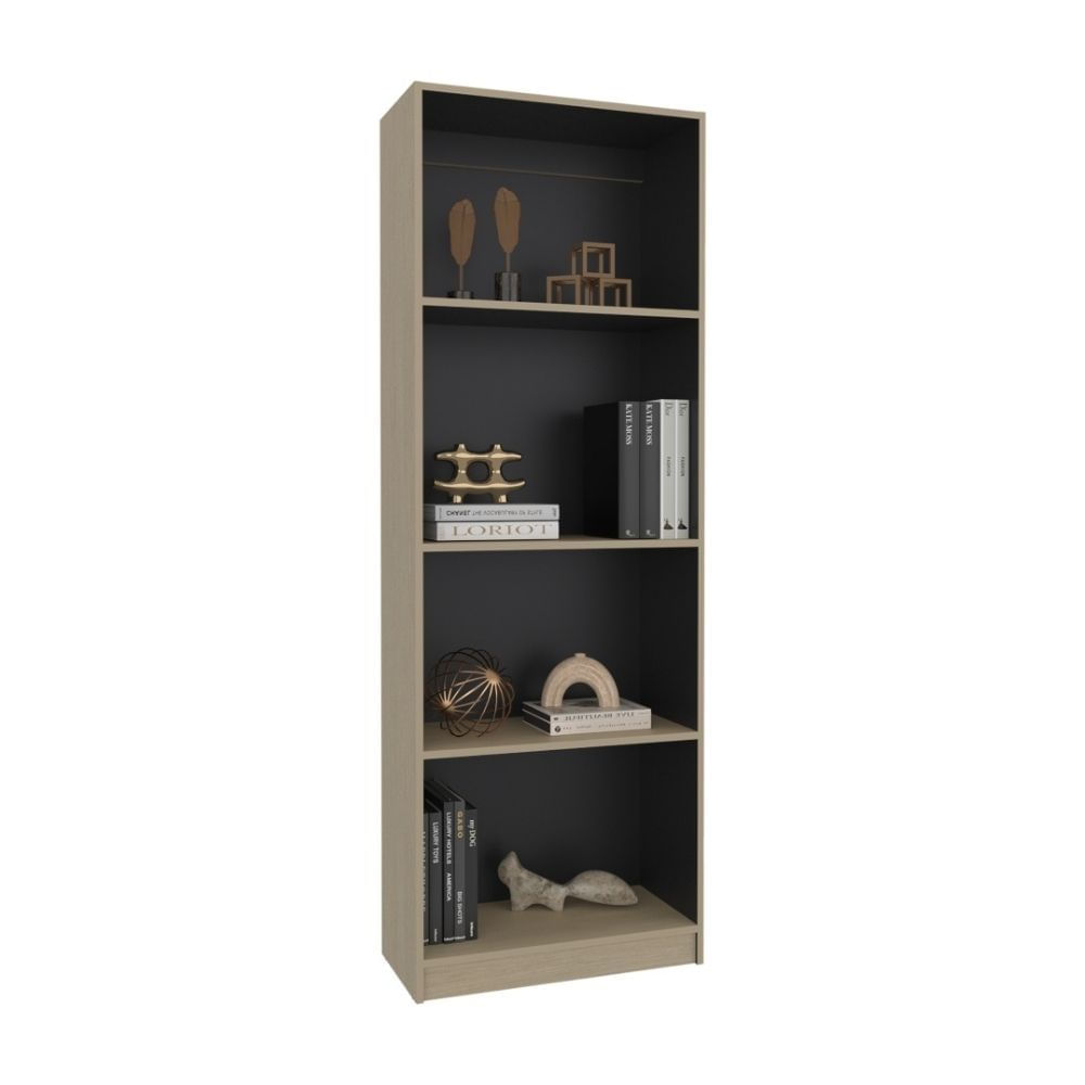 Estante 4 Niveles Home-E1 Cartagena/Wengue 180.6x62.8x29.9cm Tuhome