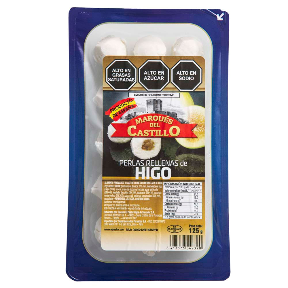 Perlas de Queso Rellenas de Higo MARQUES DEL CASTILLO Paquete 125g