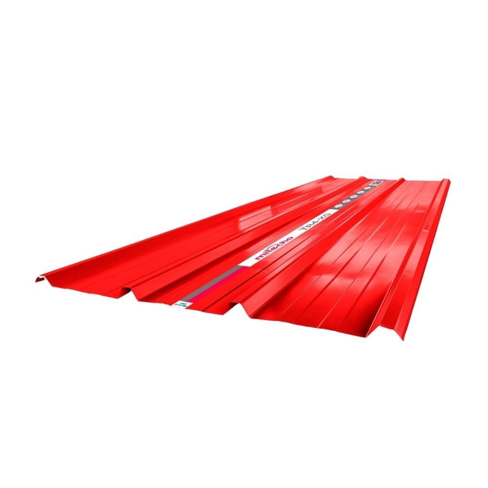 Techo Tr-4 Aluzinc Rojo 0.3mm 3.60*1.10m Precor Br