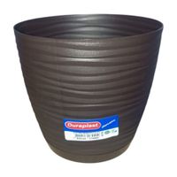 Macetero Prisma M15 con Plato Café Chocolate Duraplast