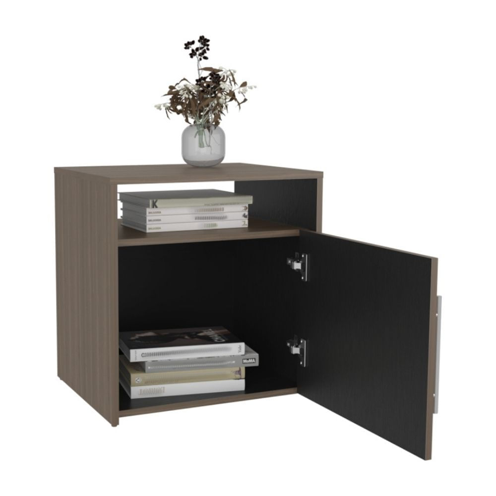 Velador 1 Puerta Bigaf Milan/Wengue 54.1x51.8x42.1cm Tuhome