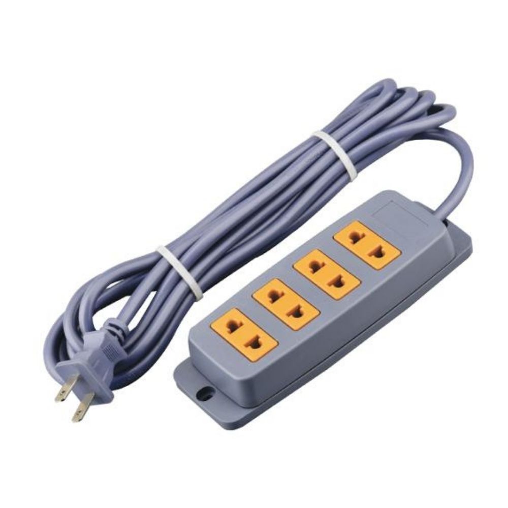 Extensión con 4 tomas Gris 5m 18awg Home Light