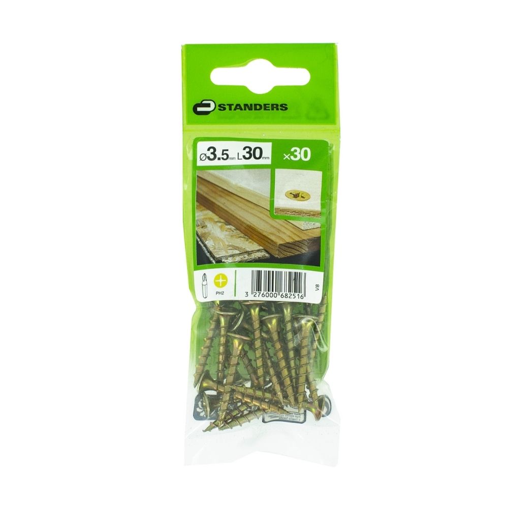 Tornillo Madera Bugle Ph Grande Acero 3.5x30 35 unidades