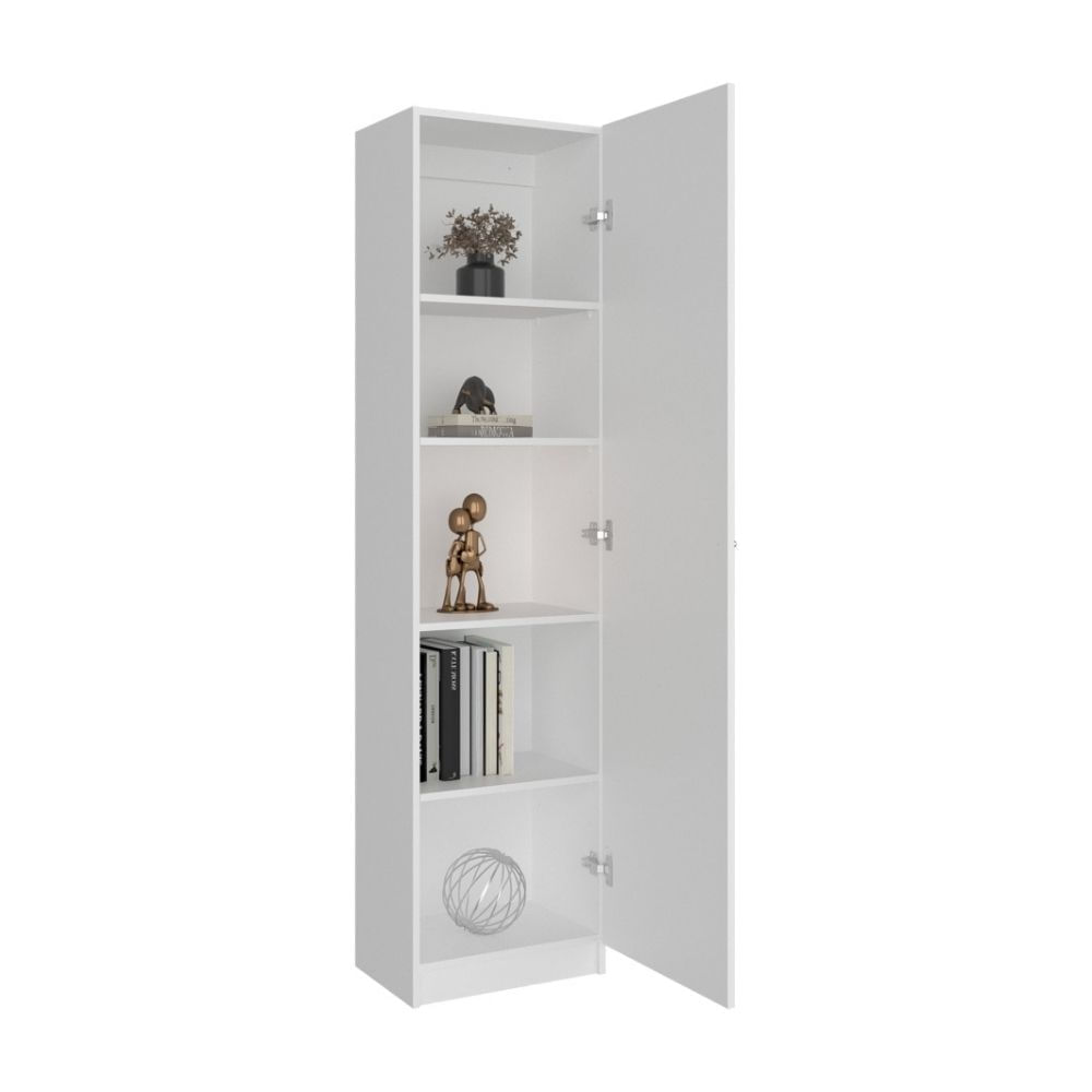 Estante 1 Puerta Home-E5 Blanco 180.6x45x31.4cm Tuhome